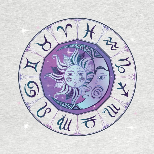 Zodiac Sign Wheel Sun Moon by letnothingstopyou